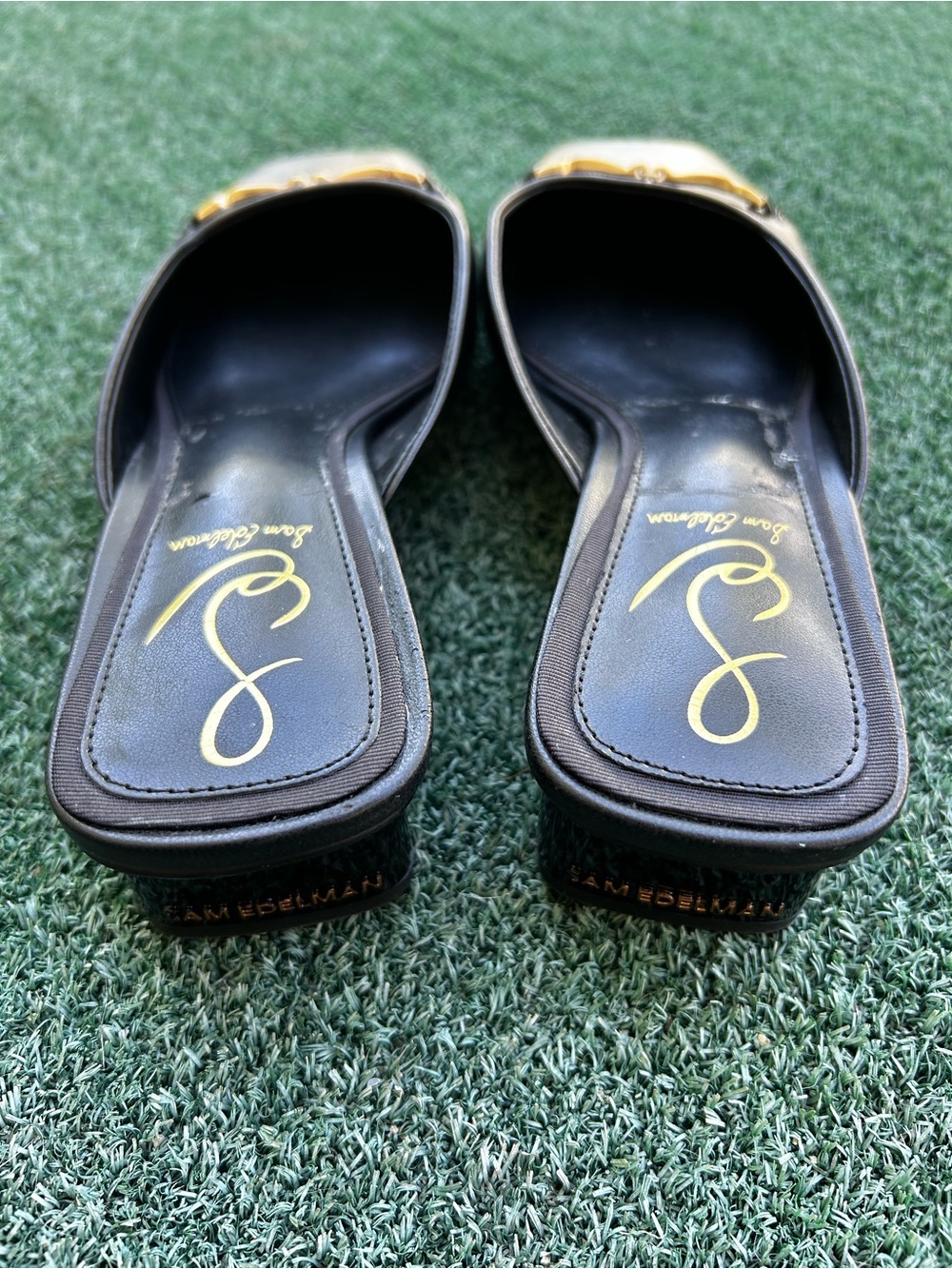 NWT Sam Edelman Ollie Square Toe Bit Mule Black 8 - Picture 6 of 16